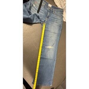 Hudson Natalie Midrise Bootcut Jeans w/rip Women's 31x29  Stormy Waves Blue NWT